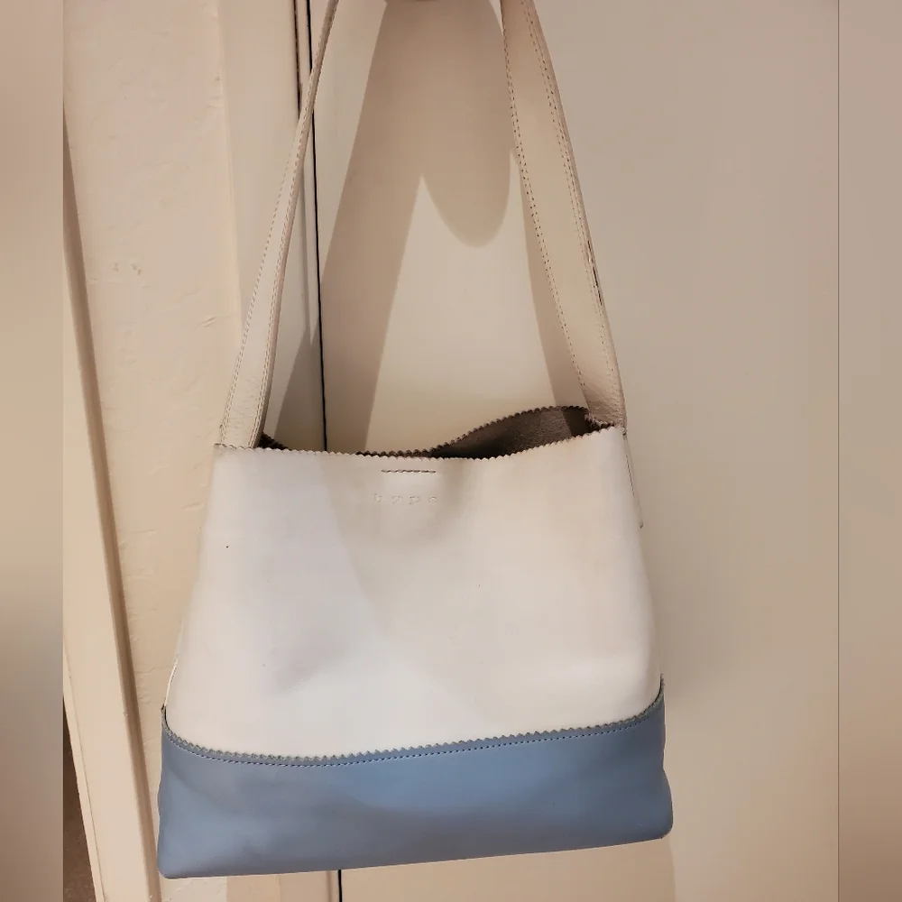 HYPE Modern Color Block Leather Tote Bag Large - Picture 3 of 8